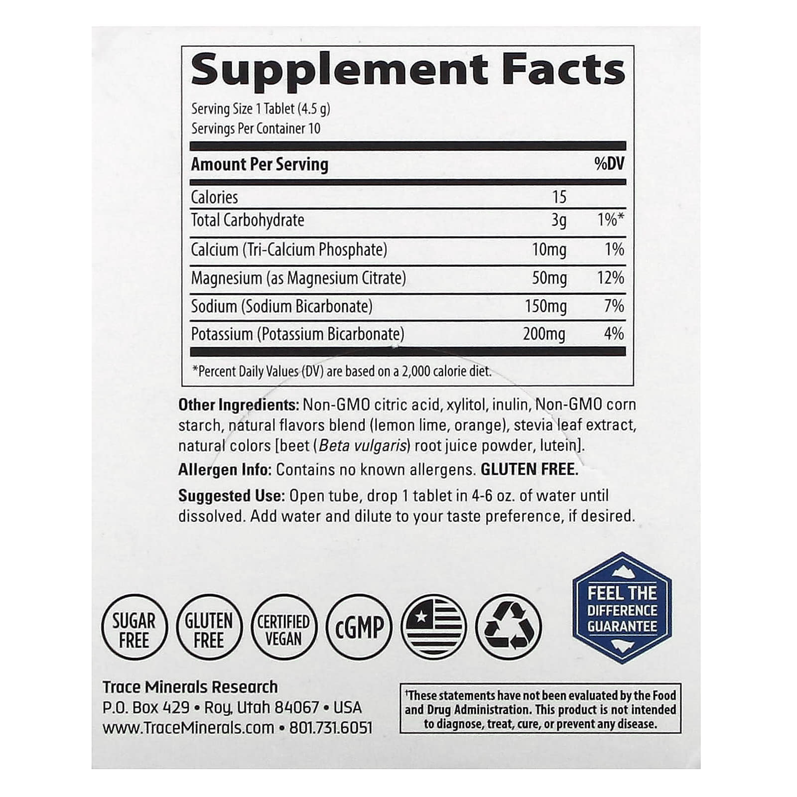 Trace, TM Sport, Max-Hydrate Endurance Effervescent Tablets, Citrus, 8 Tubes, 10 Tablets Each - Image 2