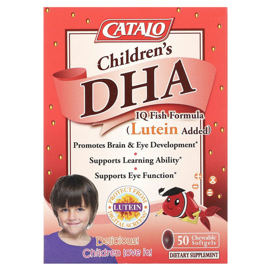 CATALO Kids DHA IQ Omega-3 Softgels with Lutein, Strawberry - Image 1