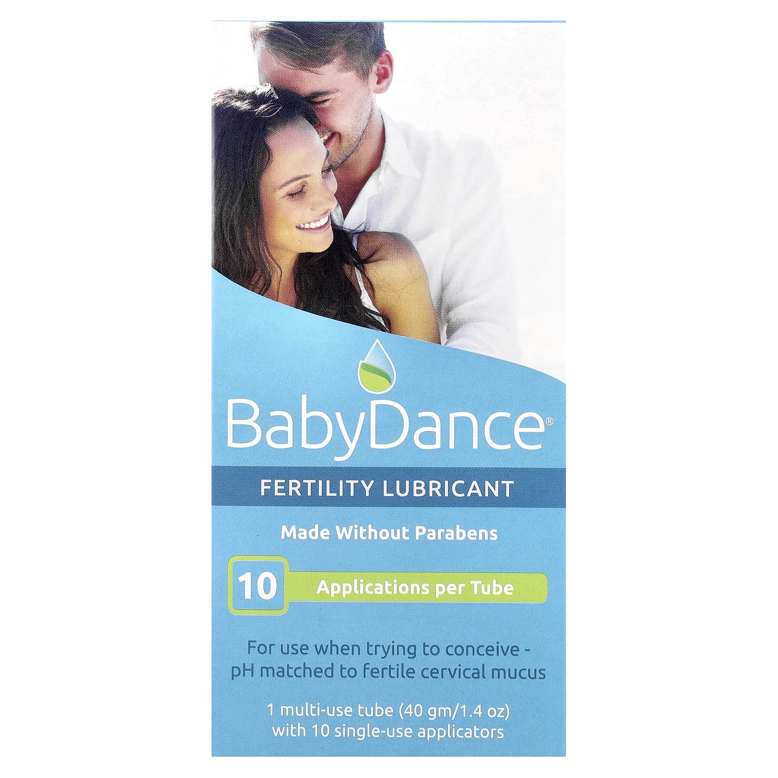 Fairhaven Health Baby Dance Fertility Lubricant, 1 Multi-Use Tube with 10 Single-Use Applicators - Image 1
