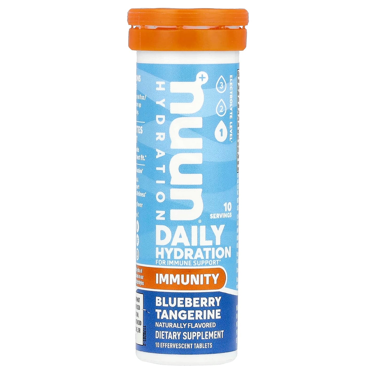 Nuun, Hydration, Immunity, Blueberry Tangerine, 10 Effervescent Tablets - Image 1
