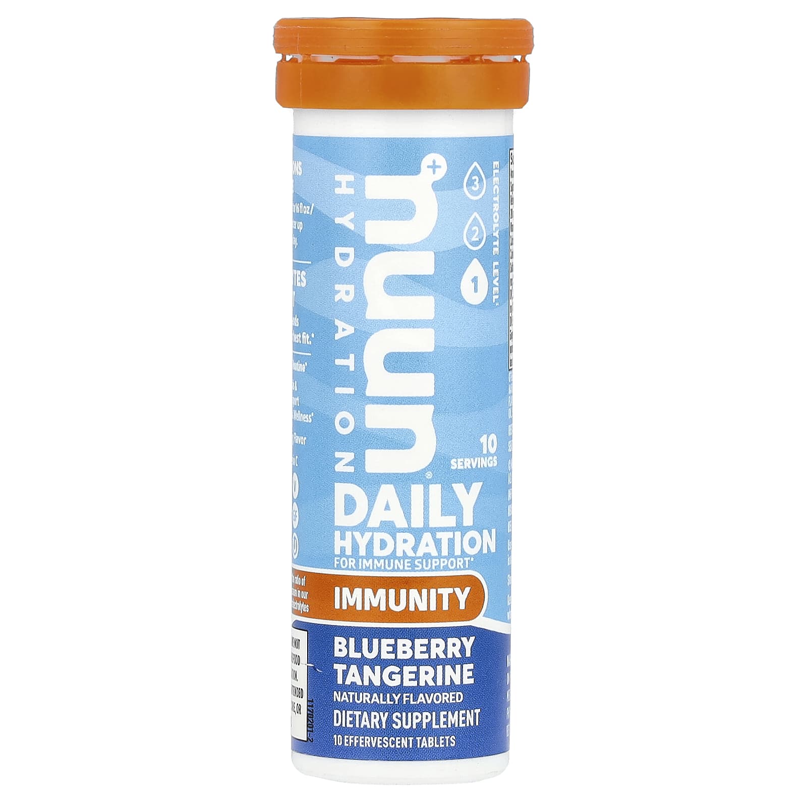 Nuun, Hydration, Immunity, Blueberry Tangerine, 10 Effervescent Tablets - Image 1