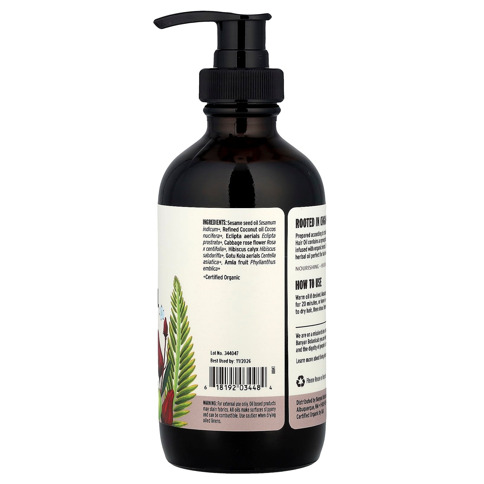 Organic Hair Oil for Healthy Locks by Banyan Botanicals 8 fl oz - Image 2