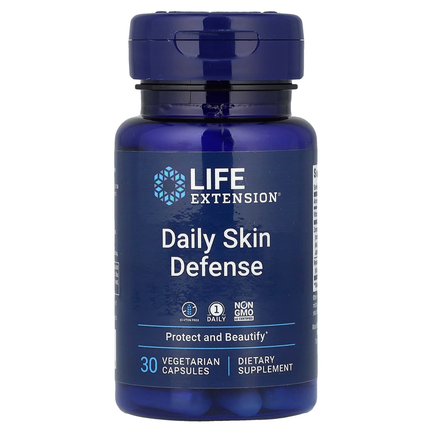 Life Extension, Daily Skin Defense, 30 Vegetarian Capsules - Image 1