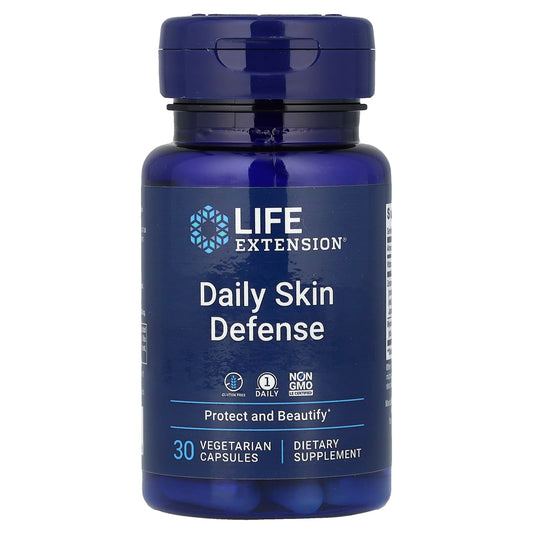 Life Extension, Daily Skin Defense, 30 Vegetarian Capsules - Image 1