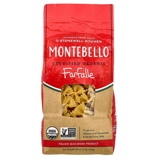 Montebello, Organic Farfalle, 16 oz (454 g) - Image 1