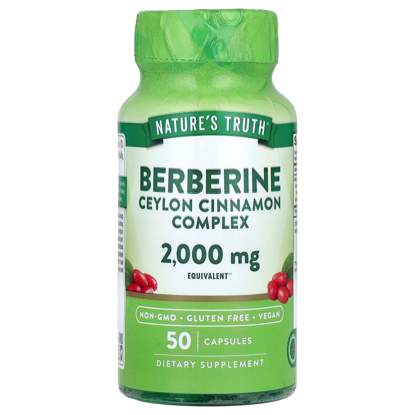 Nature's Truth, Berberine Ceylon Cinnamon Complex, 2,000 mg, 50 Capsules - Image 1