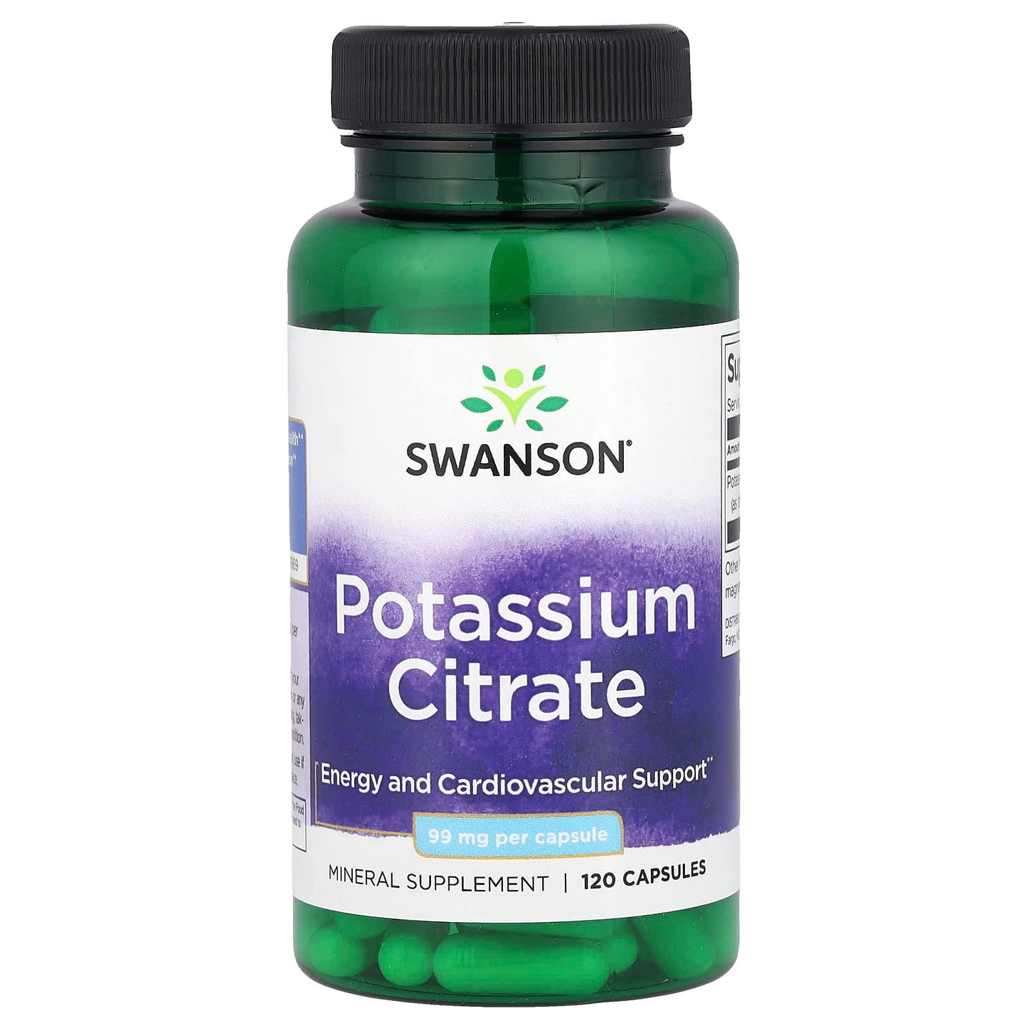 Swanson, Potassium Citrate, 99 mg, 120 Capsules - Image 1