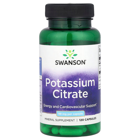 Swanson, Potassium Citrate, 99 mg, 120 Capsules - Image 1