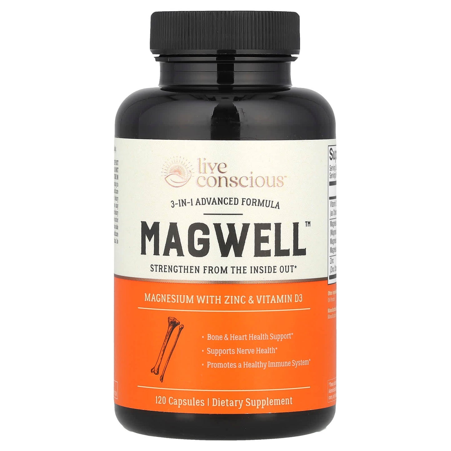 Live Conscious, MagWell™, 3-in-1 Advanced Formula, 120 Capsules - Image 1