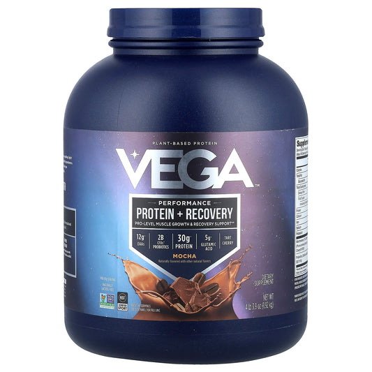 Vega, Plant-Based Protein, Performance Protein + Recovery, Mocha, 4 lb 3.9 oz (1.92 kg) - Image 1