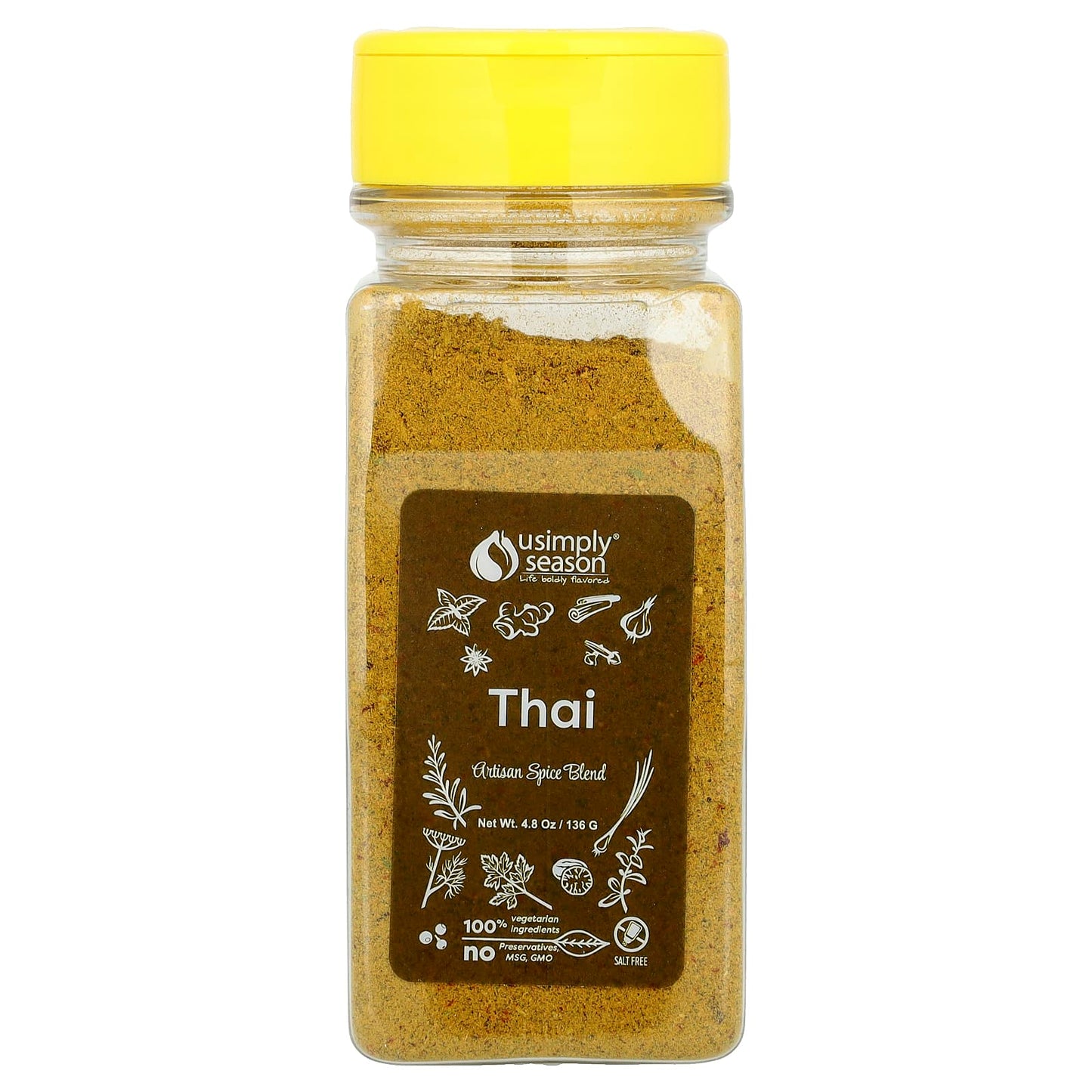 USimplySeason, Artisan Spice Blend, Thai, 4.8 oz (136 g) - Image 1