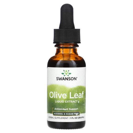 Swanson, Olive Leaf, Liquid Extract, 1 fl oz (29.6 ml) - Image 1