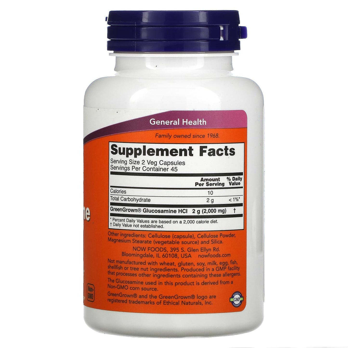 NOW Foods, Vegetarian Glucosamine '1000', 90 Veg Capsules (1,000 mg per Capsule) - Image 2