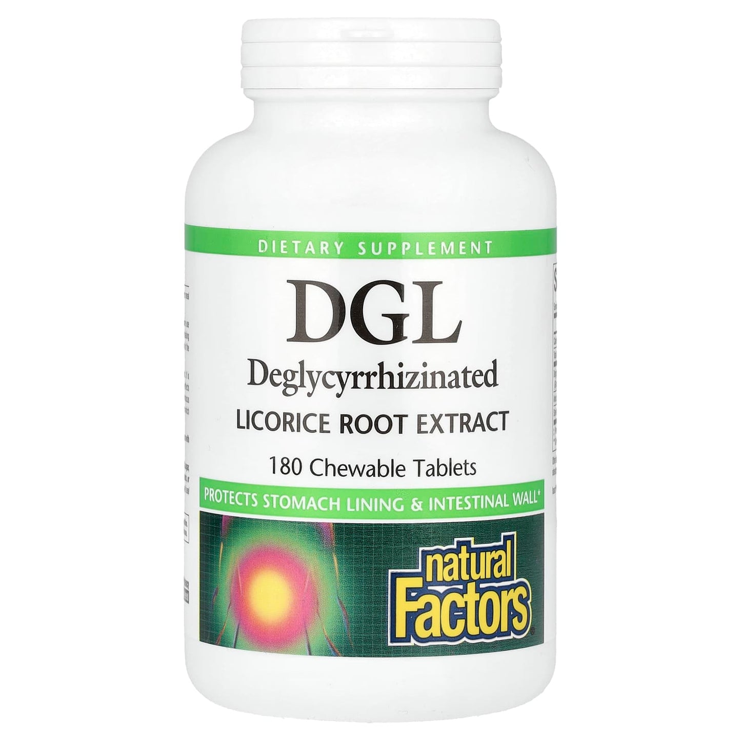 Natural Factors, DGL, Deglycyrrhizinated Licorice Root Extract, 180 Chewable Tablets - Image 1