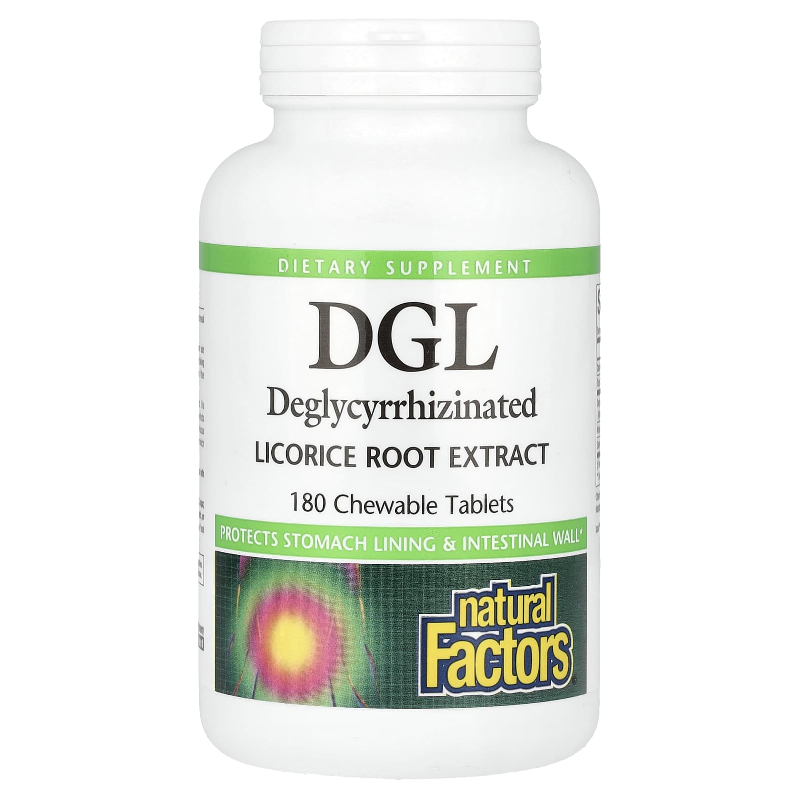 Natural Factors, DGL, Deglycyrrhizinated Licorice Root Extract, 180 Chewable Tablets - Image 1