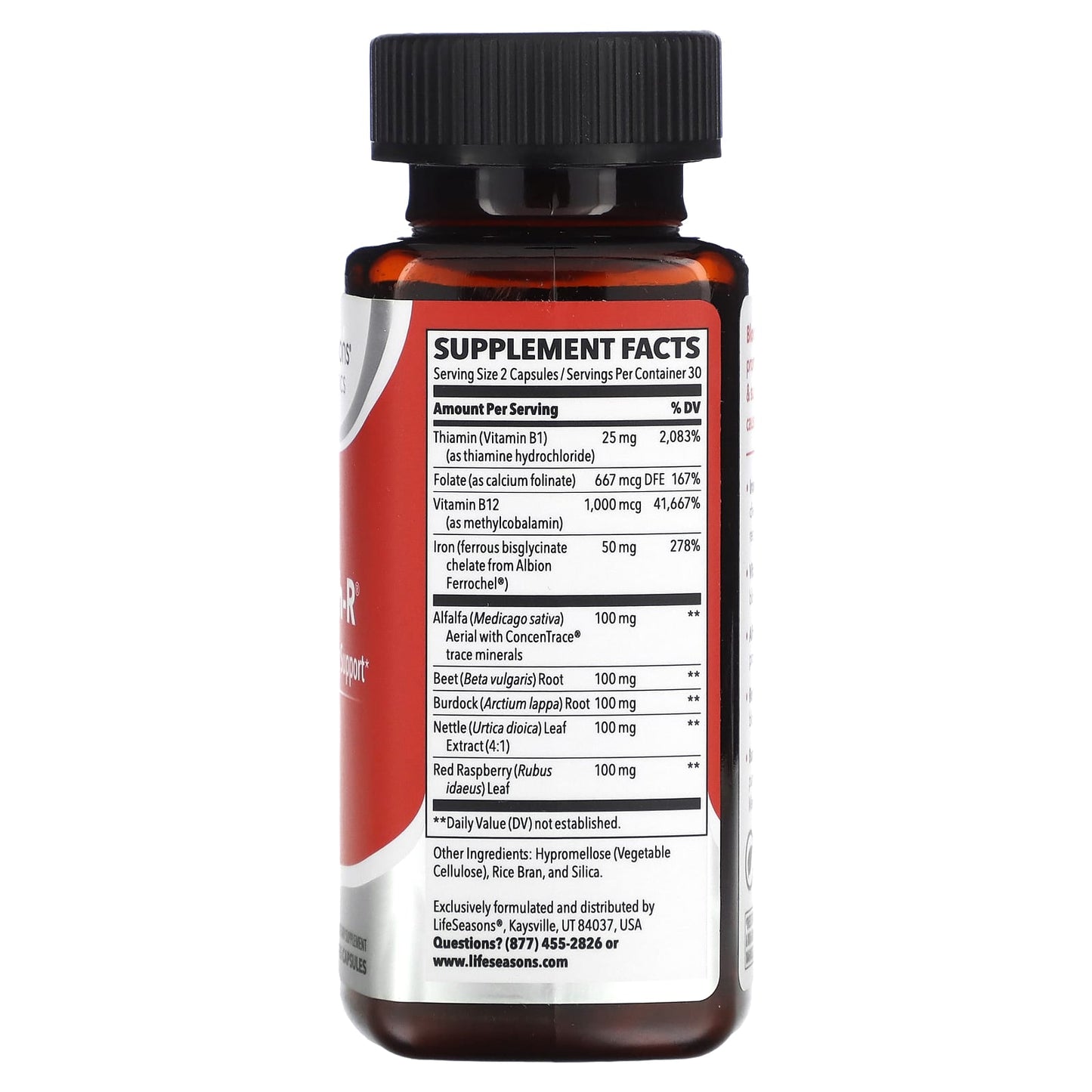 LifeSeasons, Blood Nourish-R, Blood Building Support, 60 Veg Capsules - Image 2