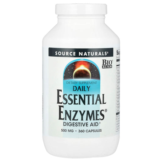 Source Naturals, Daily Essential Enzymes®, 500 mg, 360 Capsules - Image 1