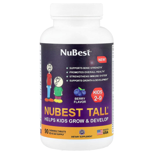 NuBest, Tall®, Kids 2-9, Berry, 90 Chewable Tablets - Image 1