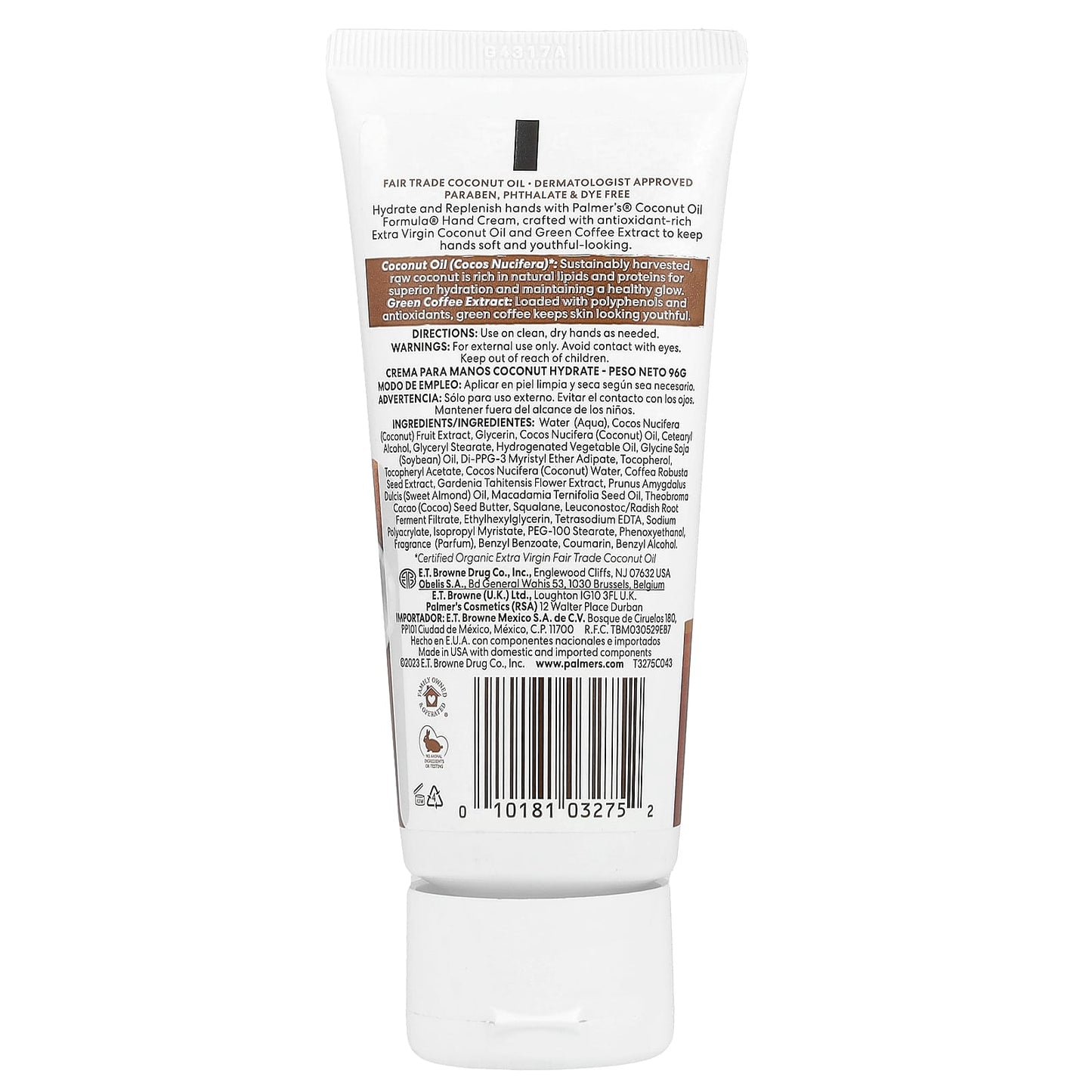 Palmer's, Coconut Hydrate Hand Cream, 3.4 oz (96 g) - Image 2