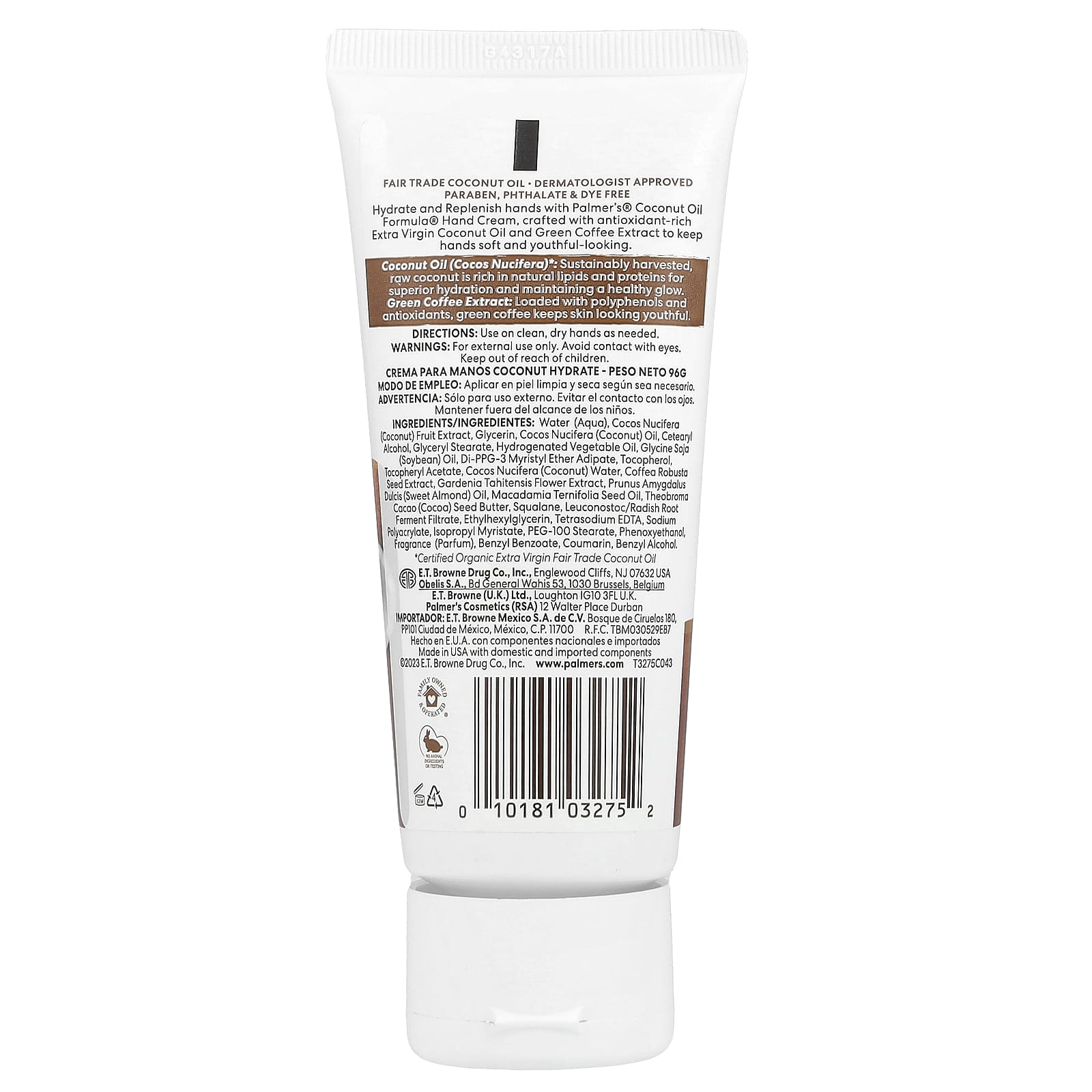 Palmer's, Coconut Hydrate Hand Cream, 3.4 oz (96 g) - Image 2