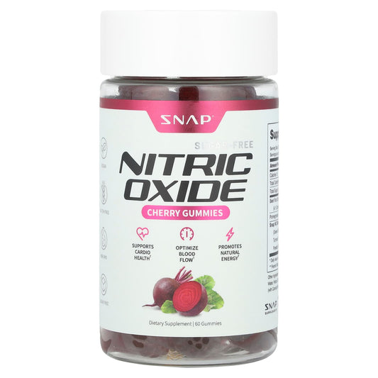 Snap Supplements, Nitric Oxide Gummies, Cherry, Sugar-Free, 60 Gummies - Image 1