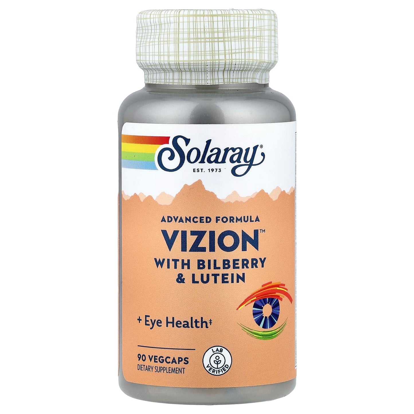 Solaray, Advanced Formula Vizion™ with Bilberry & Lutein, 90 VegCaps - Image 1