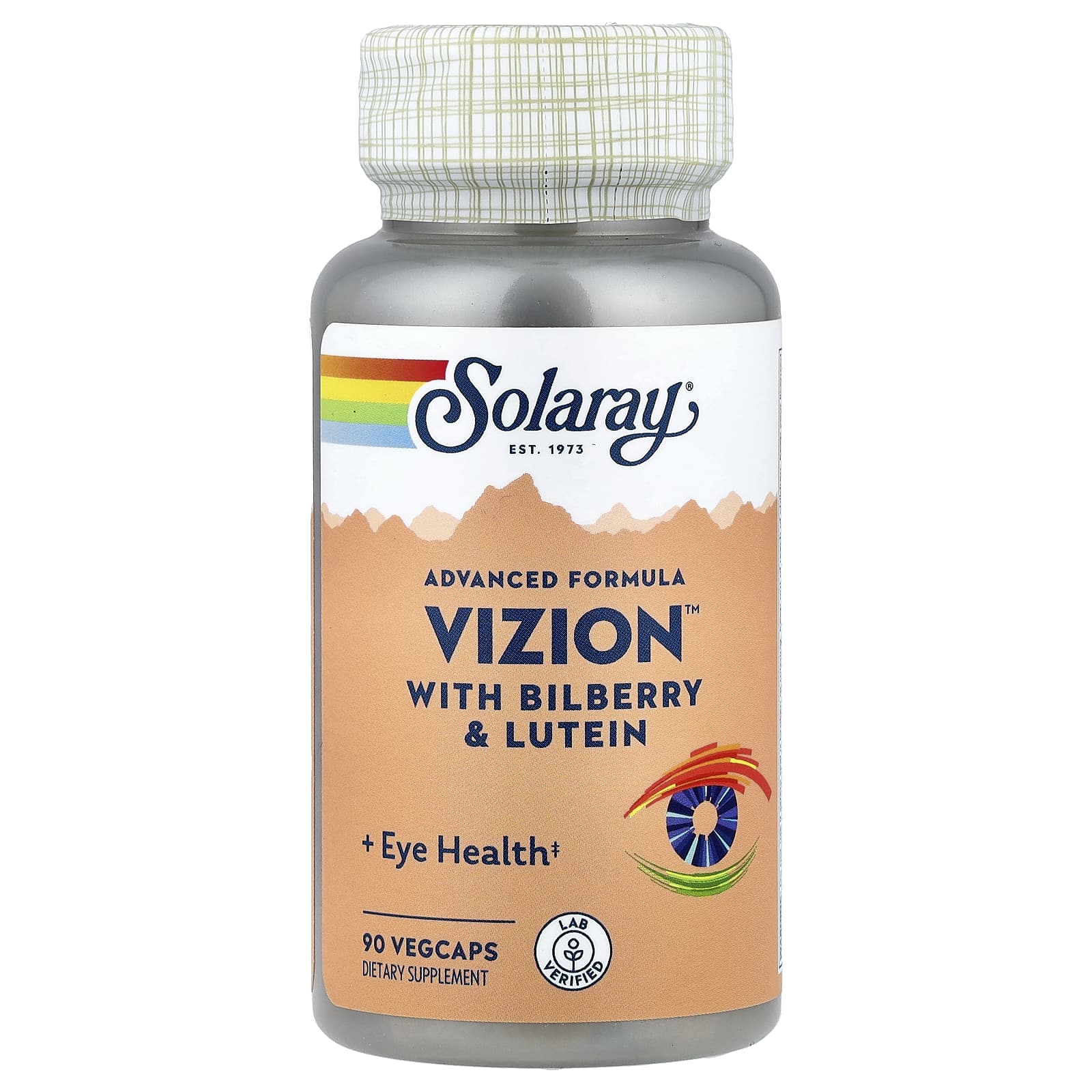 Solaray, Advanced Formula Vizion™ with Bilberry & Lutein, 90 VegCaps - Image 1