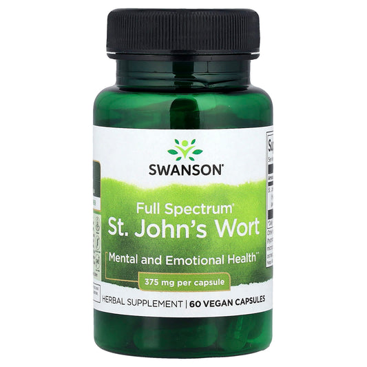 Swanson, Full Spectrum® St. John's Wort, 375 mg, 60 Vegan Capsules - Image 1