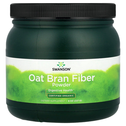 Swanson, Certified Organic Oat Bran Fiber Powder, 8 oz (227 g) - Image 1