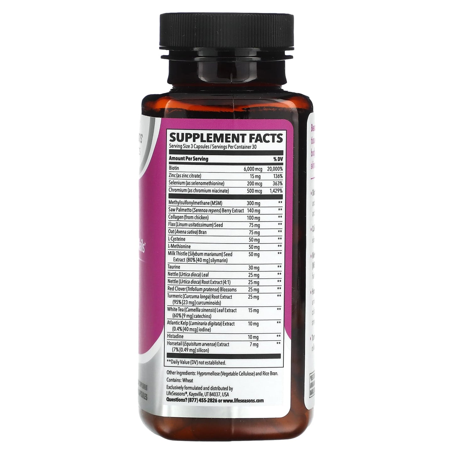 LifeSeasons, Beau-T, Hair, Skin & Nails, 90 Capsules - Image 2
