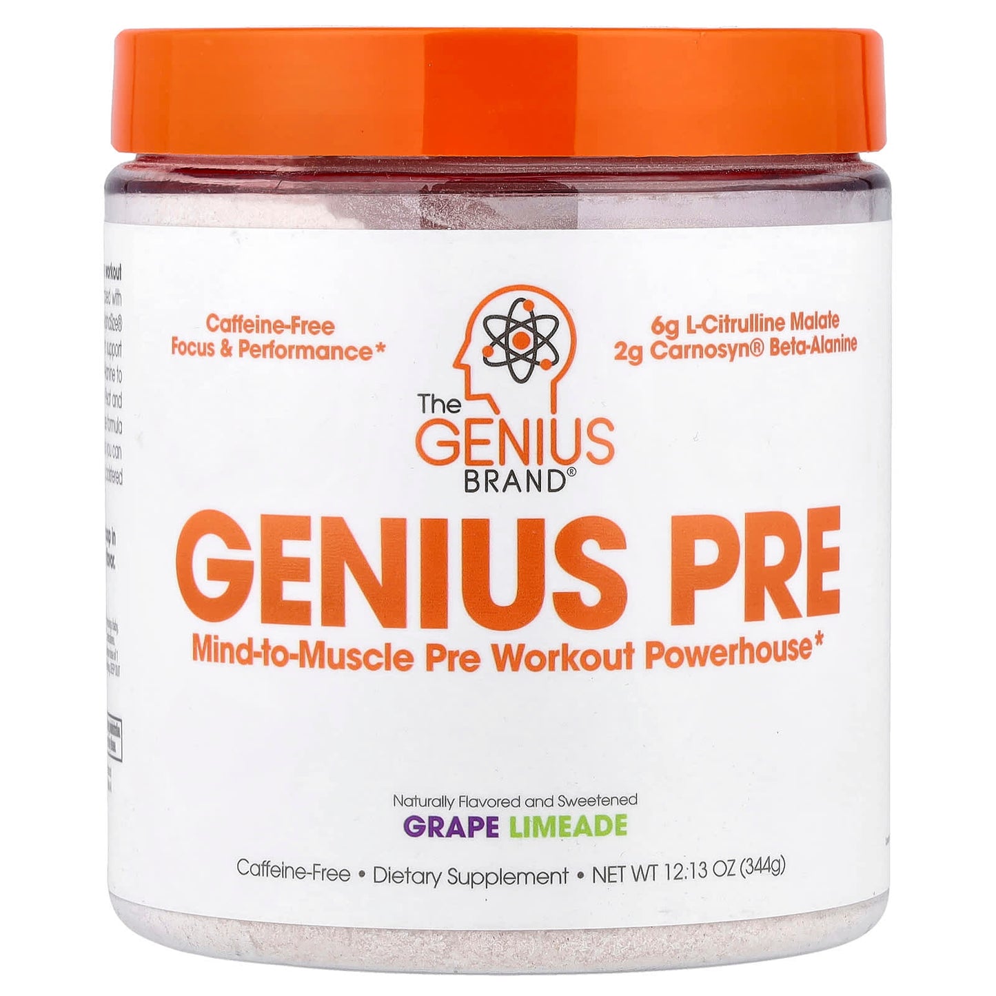 The Genius Brand, Genius Pre, Grape Limeade, 12.13 oz (344 g) - Image 1