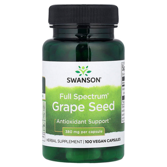 Swanson, Full Spectrum® Grape Seed, 380 mg, 100 Vegan Capsules - Image 1