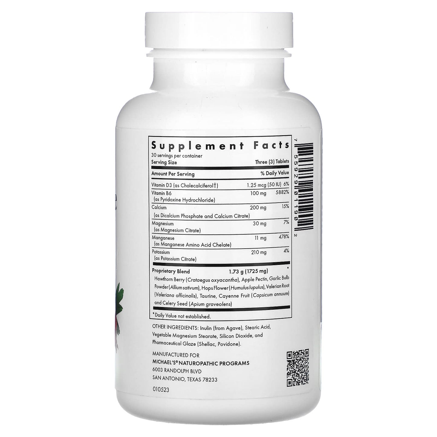 Michael's Health, Blood Pressure Factors, 90 Vegetarian Tablets - Image 2