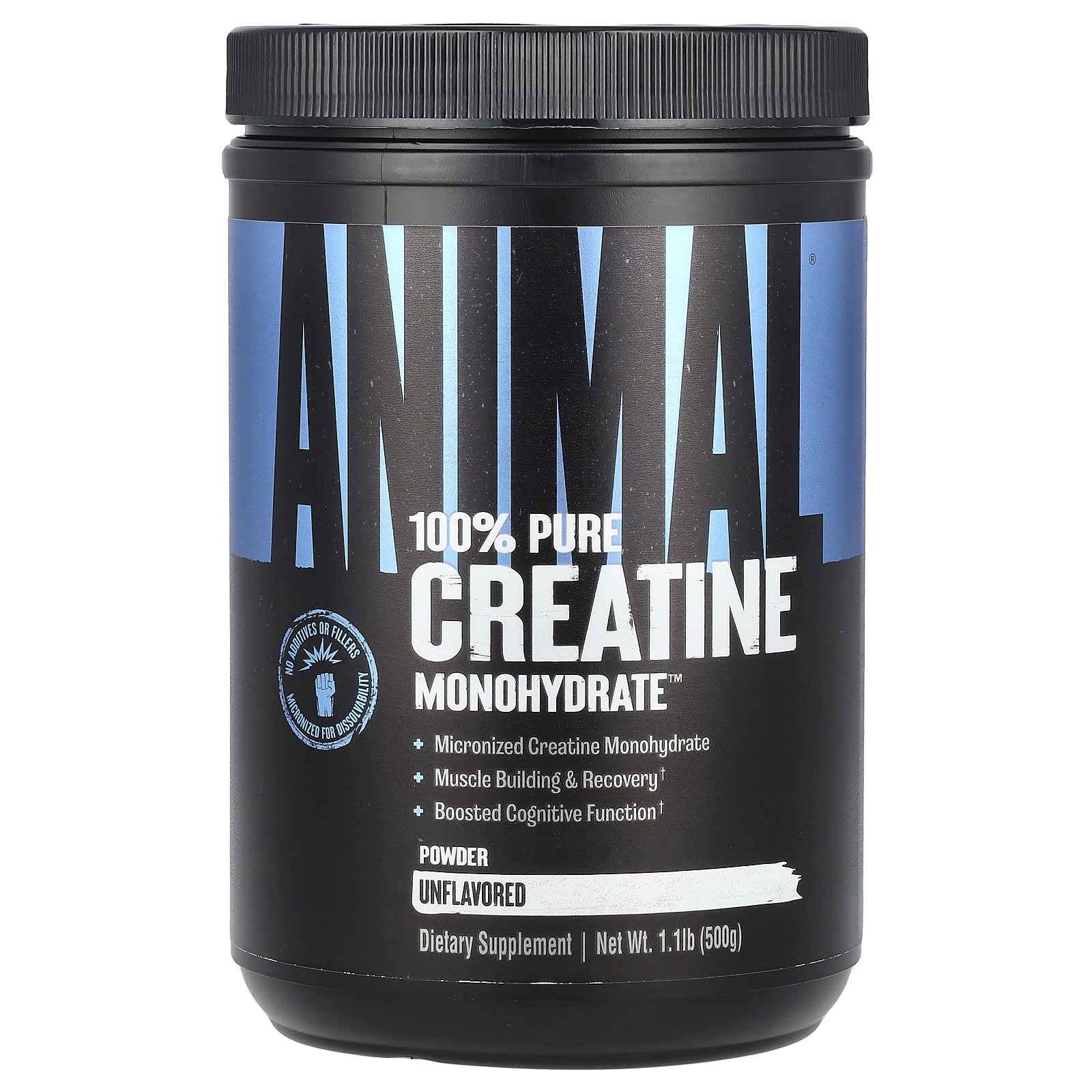 Animal Creatine Monohydrate Powder - Unflavored, 1.1 lb (500 g) - Image 1
