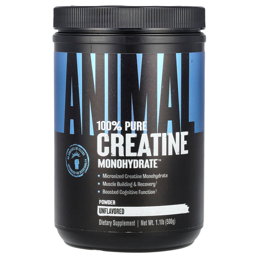Animal Creatine Monohydrate Powder - Unflavored, 1.1 lb (500 g) - Image 1