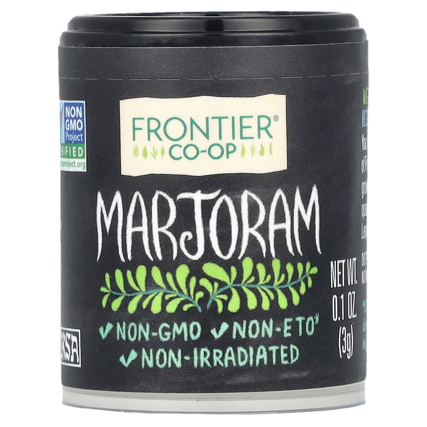 Frontier Co-op Marjoram, 0.1 oz | Non-GMO & Kosher Seasoning - Image 1