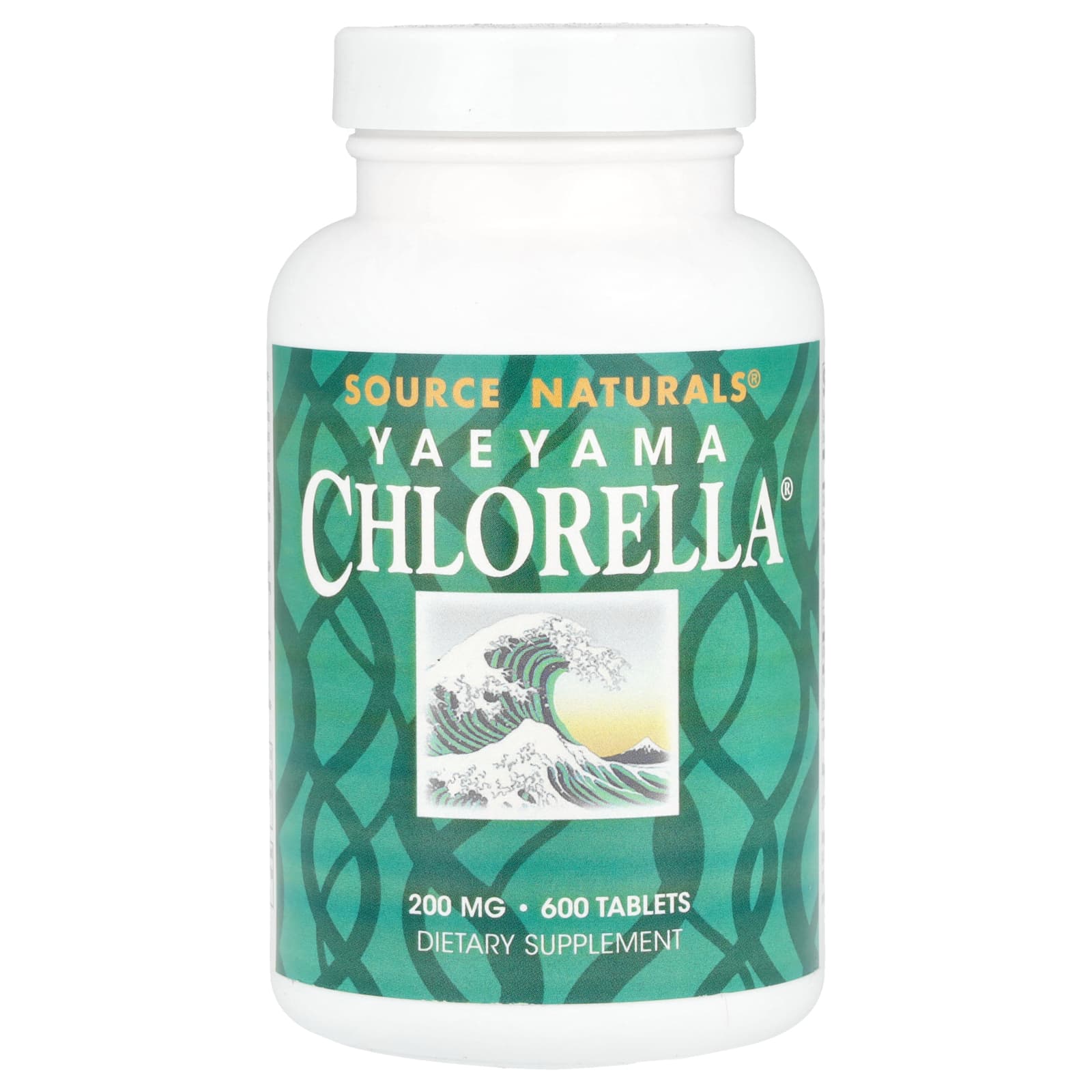 Source Naturals, Yaeyama Chlorella®, 200 mg, 600 Tablets, (20 mg per Tablet) - Image 1