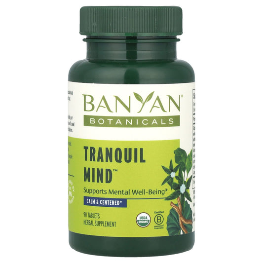 Banyan Botanicals Tranquil Mind, USDA Organic Mental Wellness Supplement - Image 1