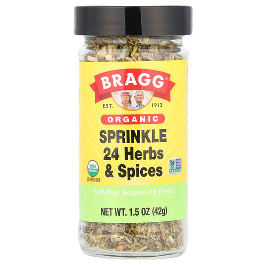 Bragg Organic Sprinkle Seasoning Blend, Salt-Free, 24 Herbs & Spices, 1.5 oz - Image 1