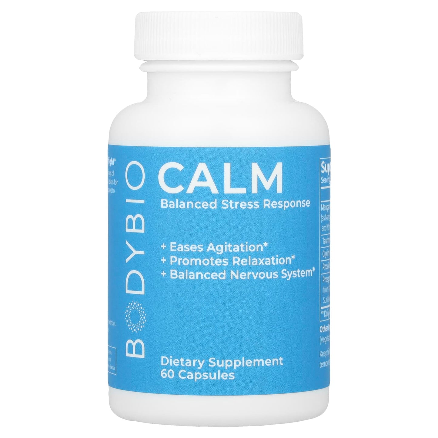 <strong>BodyBio Calm Stress Relief Supplement, 60 Capsules</strong> - Image 1