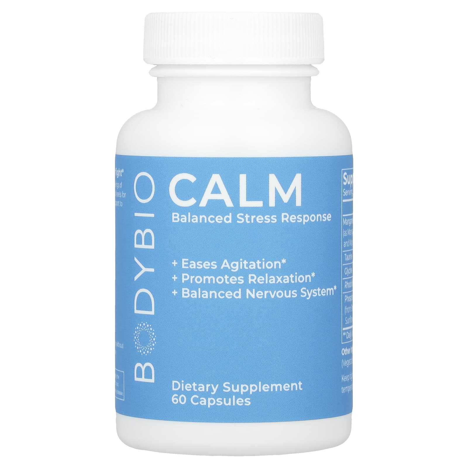 <strong>BodyBio Calm Stress Relief Supplement, 60 Capsules</strong> - Image 1