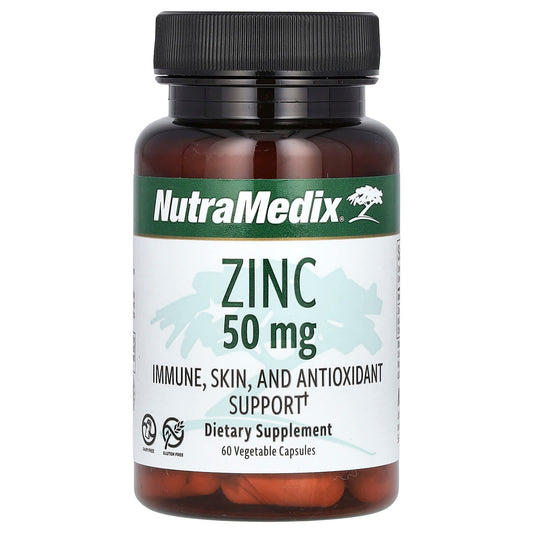 NutraMedix, Zinc, 50 mg, 60 Vegetable Capsules - Image 1