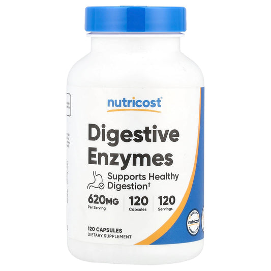Nutricost, Digestive Enzymes, 620 mg, 120 Capsules - Image 1