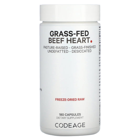 Codeage Grass-Fed Beef Heart Supplement, 180 Capsules, Pasture Raised - Image 1