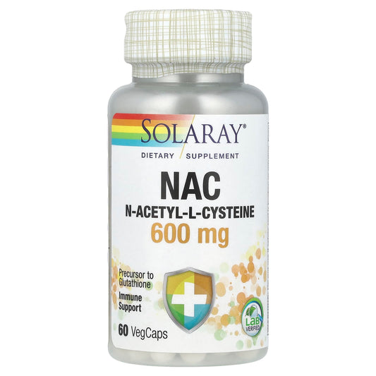 Solaray, NAC (N-Acetyl-L-Cysteine), 600 mg, 60 VegCaps - Image 1
