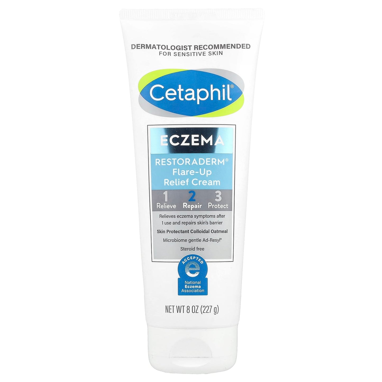 Cetaphil Restoraderm Flare-Up Relief Cream for Sensitive Skin Eczema 8 oz - Image 1