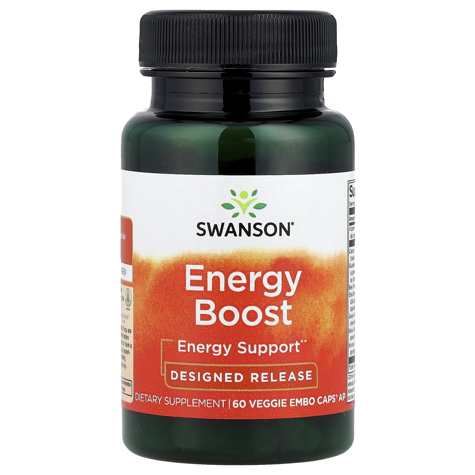 Swanson, Energy Boost, 60 Veggie EMBO Caps® AP - Image 1
