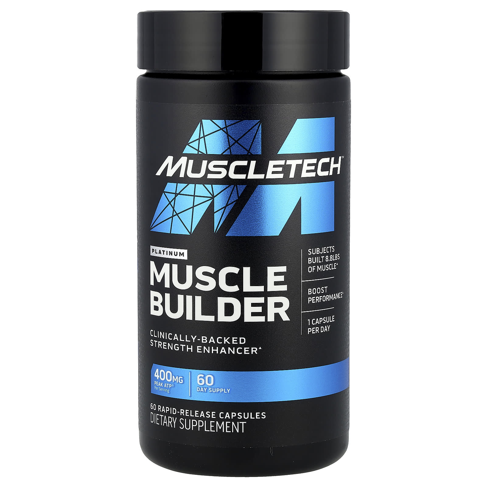 MuscleTech, Platinum Muscle Builder, 400 mg, 60 Rapid-Release Capsules - Image 1