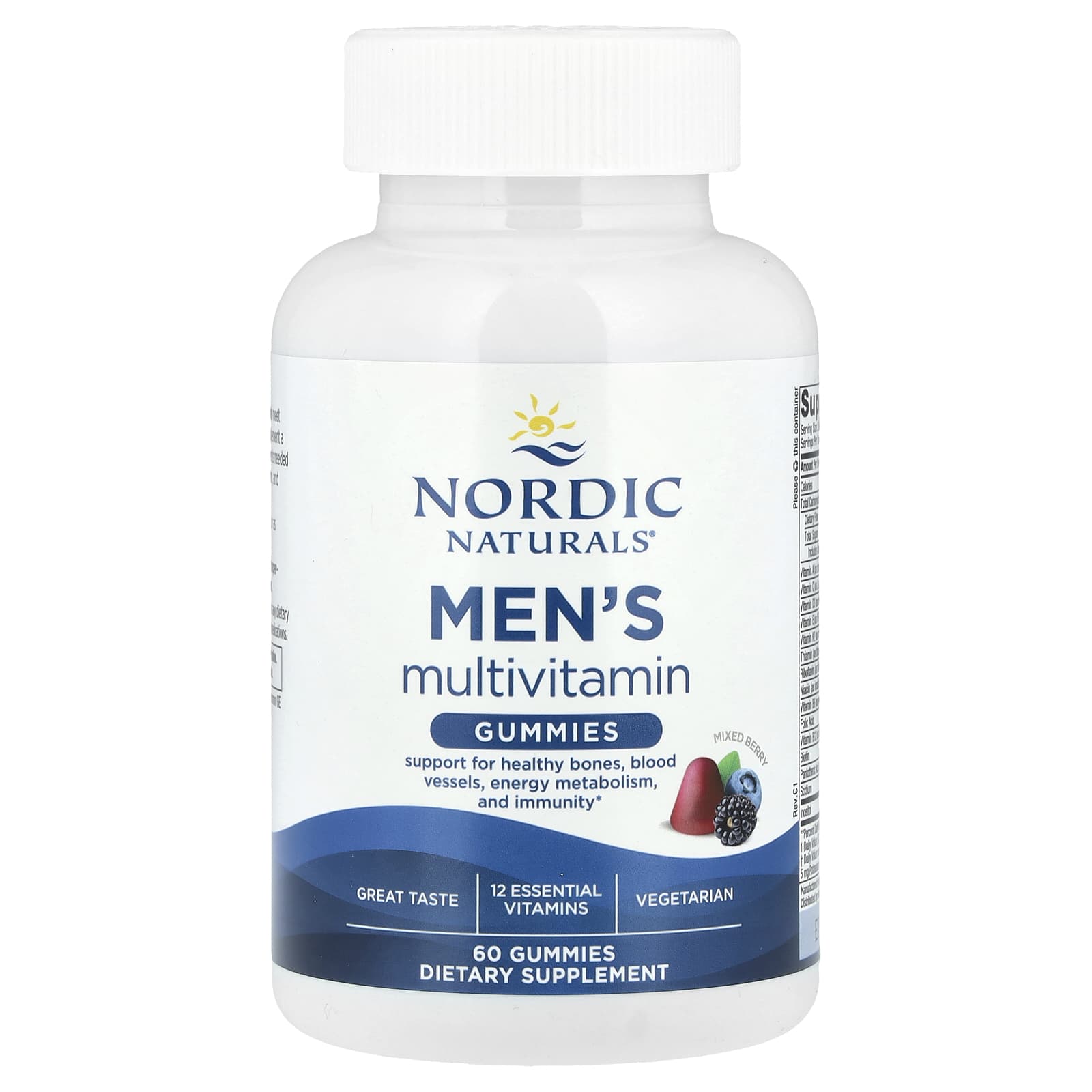 Nordic Naturals, Men's Multivitamin Gummies, Mixed Berry, 60 Gummies - Image 1