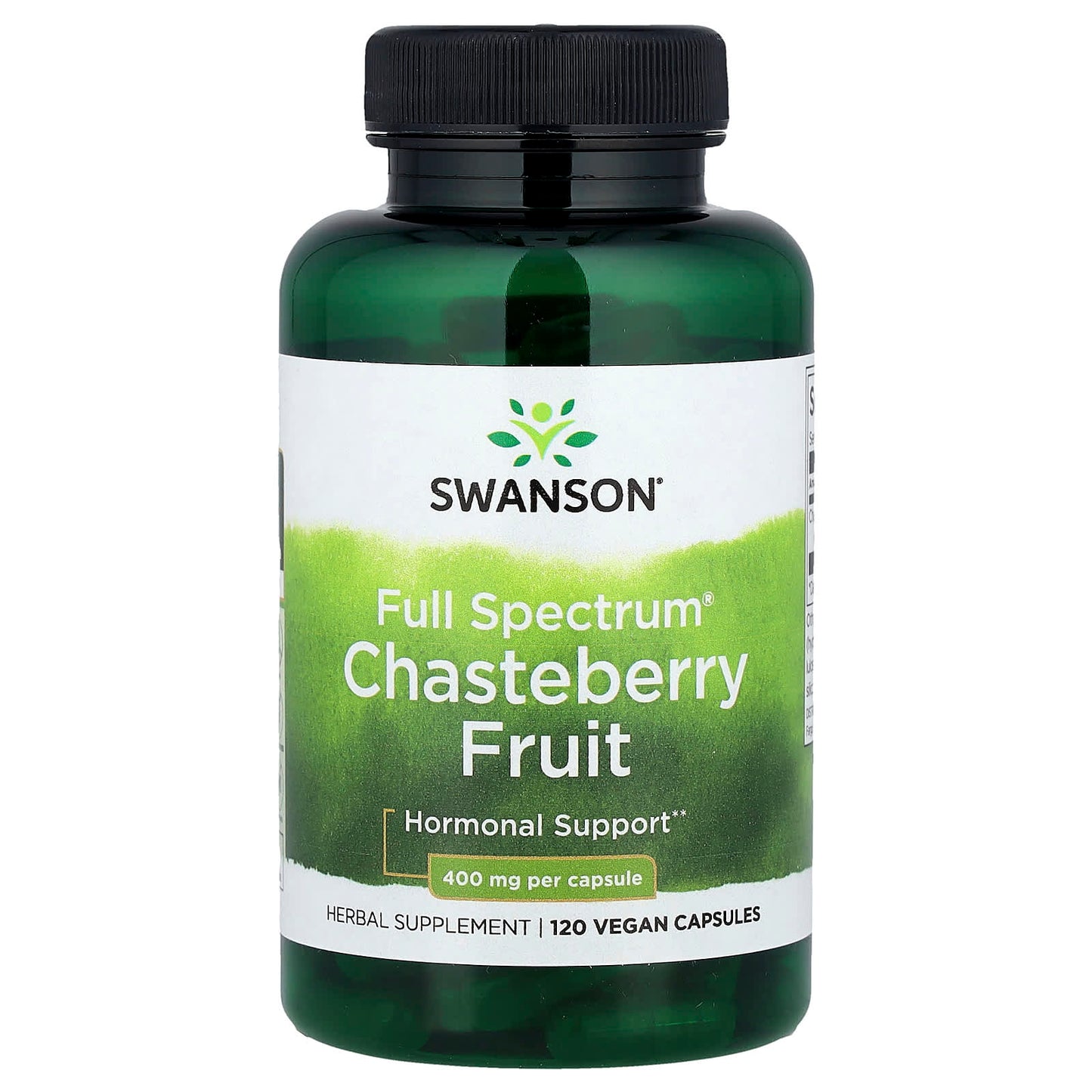 Swanson, Full Spectrum® Chasteberry Fruit, 400 mg, 120 Vegan Capsules - Image 1